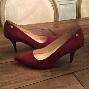 Calvin Klein Nadine Pumps Burgundy Suede 7.5